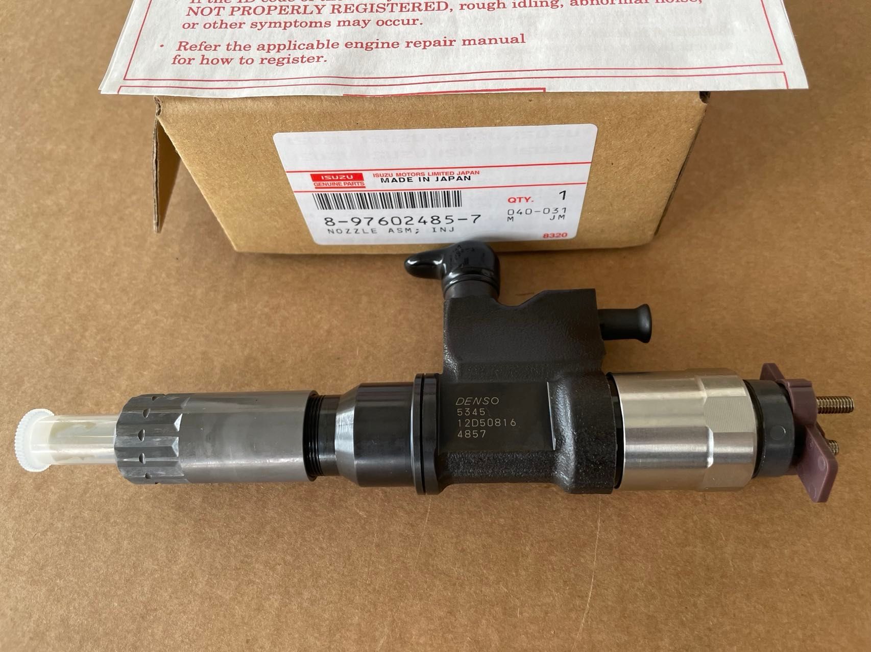 Genuine Diesel Common Rail Fuel Injector 095000-5345 8-97602485-7 for ISUZU 4HK1