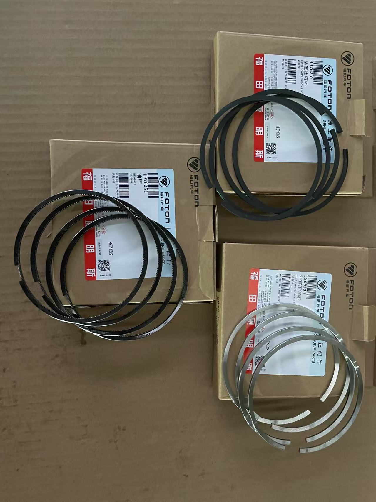 Original ISF2.8 Foton Cummins Engine Parts Piston Ring Set 4976252 5269330 4976251