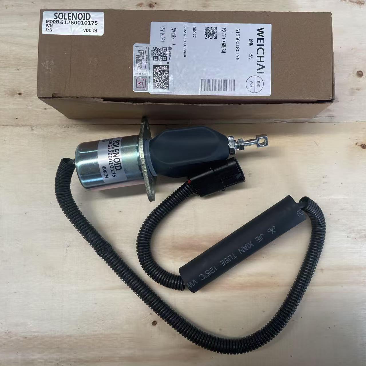 Original Weichai Diesel Engine Parts Stop Solenoid Valve 612600180175 for Engine Wp10g